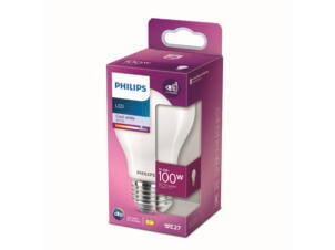 Philips ampoule LED poire verre mat E27 10,5W blanc froid