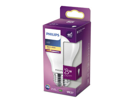 Philips ampoule LED poire verre mat E27 2,2W 1