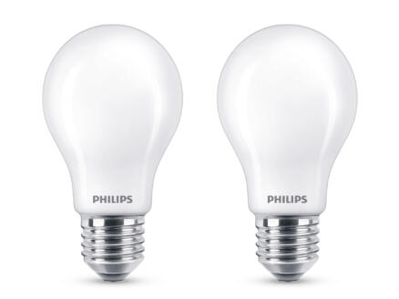 Philips ampoule LED poire verre mat E27 4,5W 2 pièces