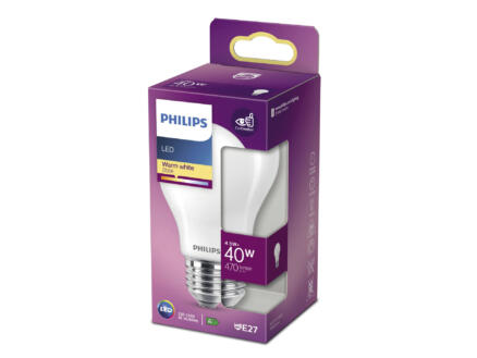 Philips ampoule LED poire verre mat E27 4,5W 1