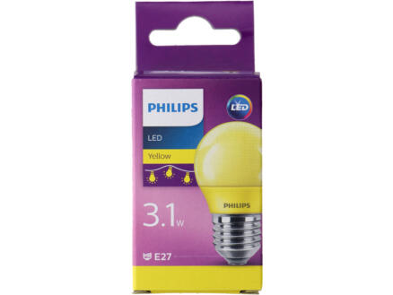 Philips ampoule LED sphérique jaune E27 3,1W 1