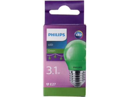 Philips ampoule LED sphérique vert E27 3,1W 1