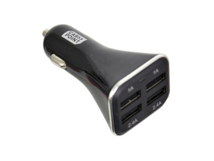 Carpoint autolader USB 12-24 V quad 1
