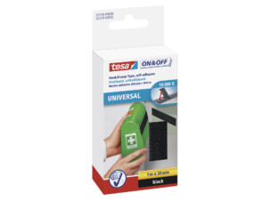 Tesa bande auto-agrippant 1m x 20mm noir