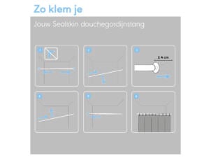 Sealskin barre de douche extensible 110-185 cm inox mat aluminium