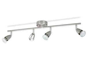 Prolight barre de spots LED GU10 4x3W nickel
