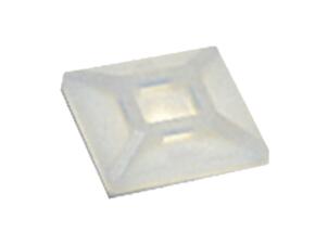 Smart base carrée pour collier de serrage 19x19 mm blanc 100 pièces