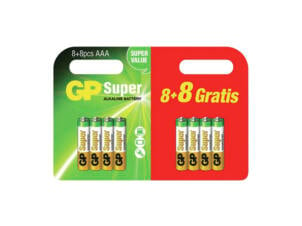 GP batterij alkaline AAA 8+8 gratis