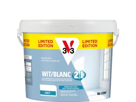 V33 binnenverf 2-in-1 mat 10l wit