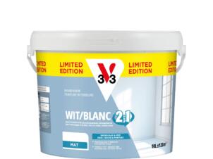 V33 binnenverf 2-in-1 mat 10l wit