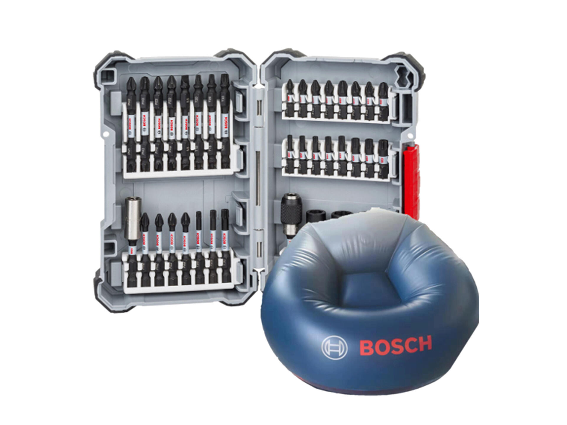 Bosch Professional bit en dopsleutelset 36-delig + opblaasbare voetbalpoef