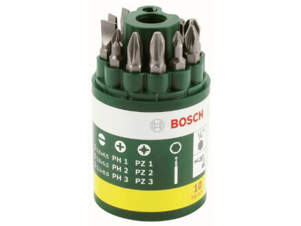 Bosch bitset PH/PZ/SL 25mm 10-delig 1