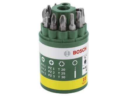 Bosch bitset PH/PZ/TX 25mm 10-delig 1