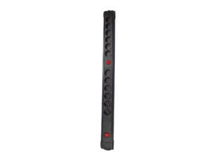 Chacon bloc multiprise 12x avec 2 interrupteurs et câble 1,5m noir