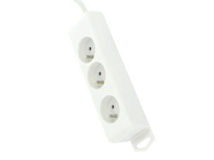 Profile bloc multiprise 3x avec câble 5 m blanc