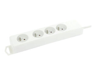Profile bloc multiprise 4x avec câble 5m blanc