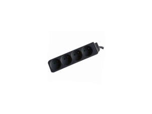 Profile bloc multiprise 4x avec câble 60cm noir