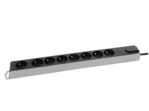 Profile bloc multiprise 8x avec interrupteur et câble 3m noir