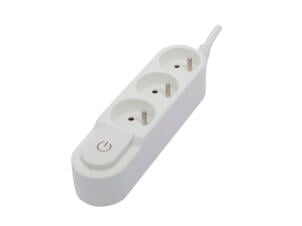 Chacon bloc multiprise design 3x avec interrupteur et câble 3m blanc