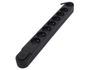 Chacon bloc multiprise design 8x avec interrupteur et câble 5m noir