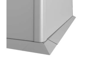 Biohort bord de tonte pour bac potager 1x1 m argent métallique