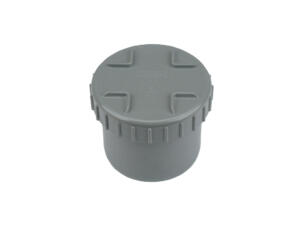Scala bouchon d'égout avec couvercle fileté 110mm gris