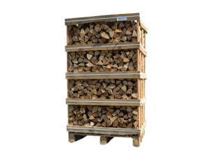 Woodcom brandhout mix ovendroog groot krat 1800dm³