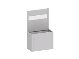 Biohort brise-vue verre acrylique pour bac potager Belvedere T. 100 91cm argent métallique