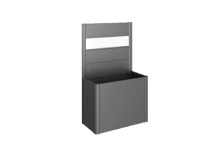 Biohort brise-vue verre acrylique pour bac potager Belvedere T. 100 91cm gris foncé métallique