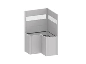 Biohort brise-vue verre acrylique pour bac potager L Belvedere T. L 100 91cm argent métallique 2 pièces