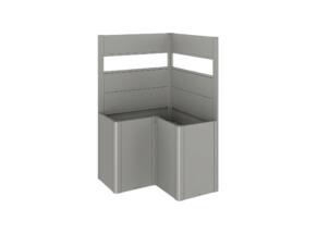 Biohort brise-vue verre acrylique pour bac potager L Belvedere T. L 100 91cm gris quartz métallique 2 pièces