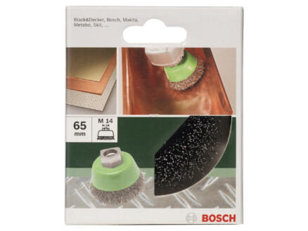 Bosch brosse boisseau à fils ondulés 65mm M14 inox