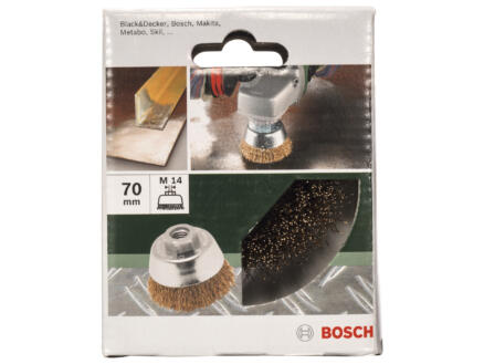 Bosch brosse boisseau à fils ondulés 70mm M14 laiton