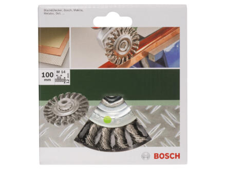 Bosch brosse circulaire à fils torsadés 100mm M14 inox