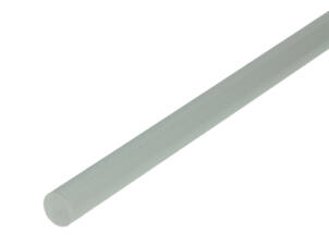 Arcansas buisprofiel rond vol 1m 12mm PVC wit