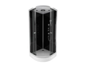 Aurlane cabine de douche quart de rond 90x90x215 cm shadow black