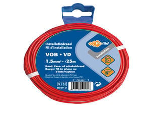 Profile câble VOB 1,5mm² 25m rouge