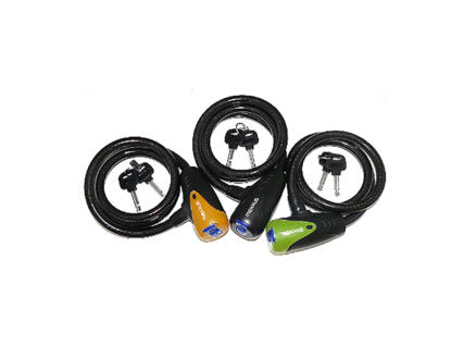 Maxxus cadenas vélo câble antivol à clé 100cm avec protection serrure 1