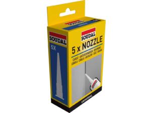 Soudal canules pour mastics lot de 5