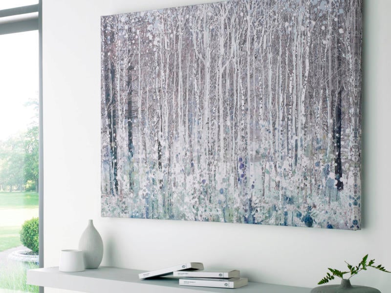 Art for the Home canvasdoek 100x70 cm bos grijs/groen