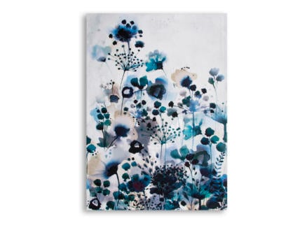 Art for the Home canvasdoek 70x100 cm bloemen blauw 1