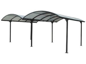 Garden Plus carport double 600x485 cm métal gris
