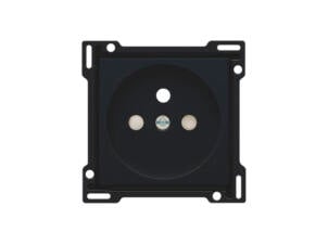 Niko centraalplaat stopcontact 28,5mm met penaarde zwart