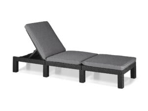 Allibert chaise longue Daytona + coussin gris