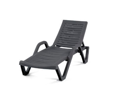Garden Plus chaise longue Woody anthracite 1