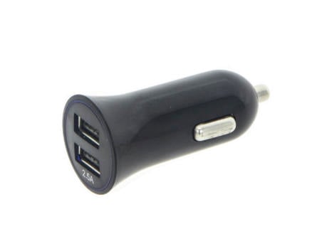 Profile chargeur voiture USB 2 ports 2A noir 1