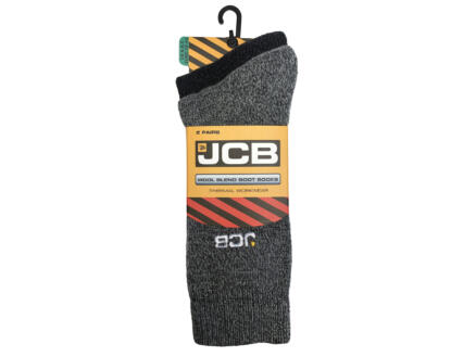 JCB chaussettes de bottine 39-43 gris/gris foncé 2 paires 1