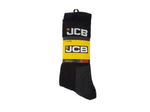 JCB chaussettes de travail 44-47 noir 3 paires