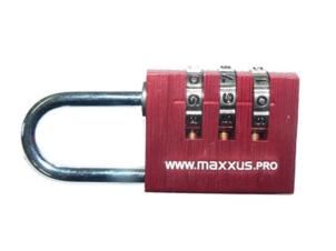 Maxxus cijferhangslot 31mm rood