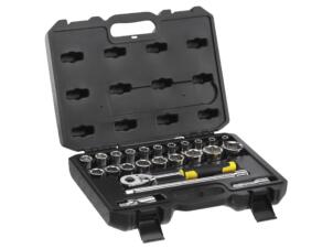 Stanley clé à cliquet 1/2" + accessoires coffret de 24 pièces